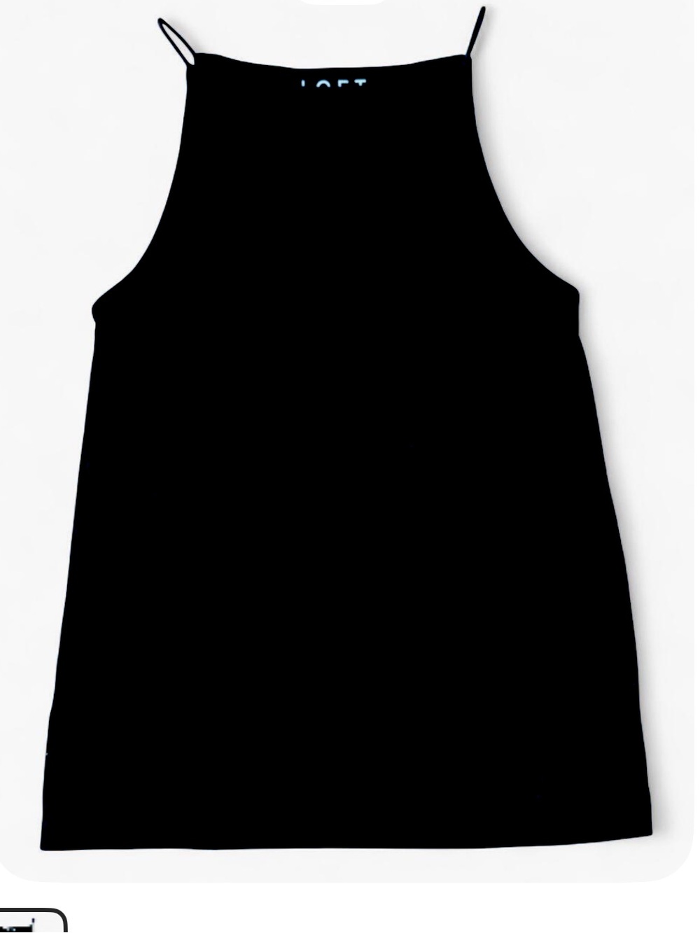 LOFT Black High-Neck Double-Lined Cami Tank Top Size S